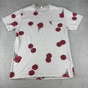 Ice‎ cream T Shirt BBC Dice Aop Billionaire Boys Club Men's Size Large Gray Y2k
